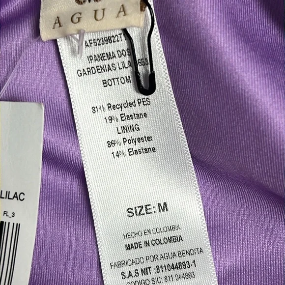 AGUA BY AGUA BENDITA IPANEMA DOS GARDENIA FLORAL BIKINI BOTTOM NWT SIZE M - Picture 8 of 10
